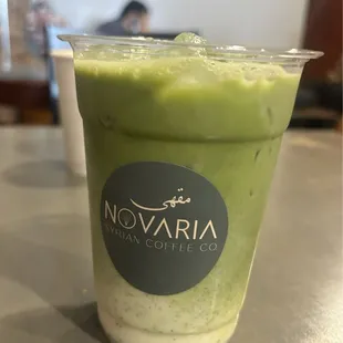Pistachio rose water matcha