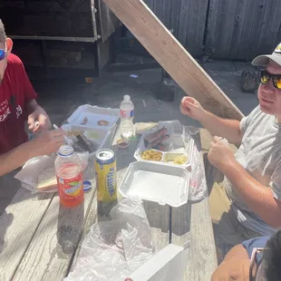 I'm disturbing them more eating less talking.