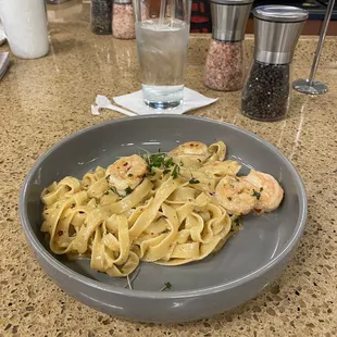 Shrimp fettuccine