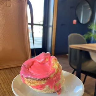 Red Chile raspberry cruffin
