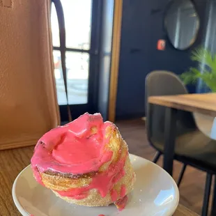 Red Chile raspberry cruffin