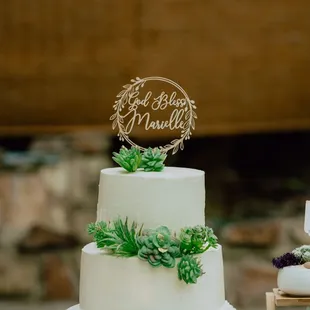 Rustic succulent style 
6" round
8" round
Strawberry Shortcake and vanilla