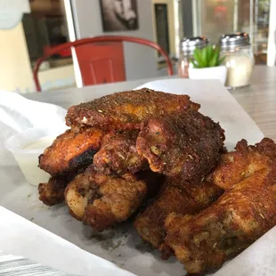 a basket of fried chicken