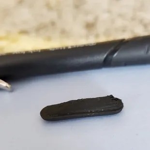 Small rubber piece found in Greek salad