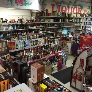 Best selection of liquor by far, and this doesn't even show the isle's and isle's of liquor around the store!