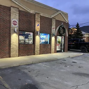 the outside of the building