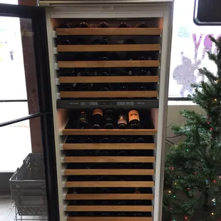 Temperature controlled sub zero with lots of great high-end wines stored properly.