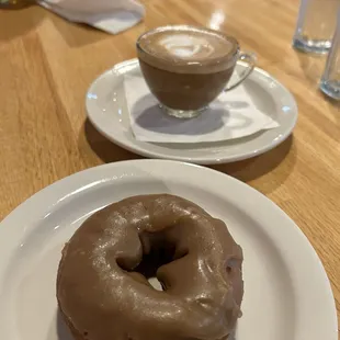 Maple donut and Cortado with Oatmilk! So good!!