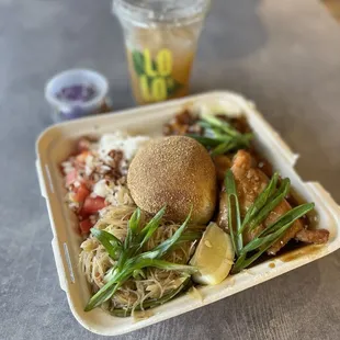 Lolo's - chicken and pork belly platter