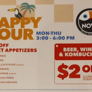 Happy Hour specials