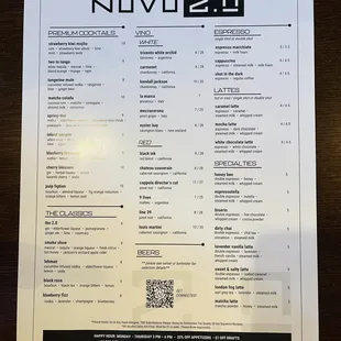 Menu page 1