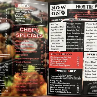 Menu as of November 2023 (p. 1)