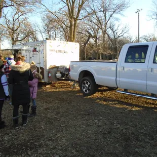 A 30 minute wait at the Rum River Tree Farm - it was worth the wait!