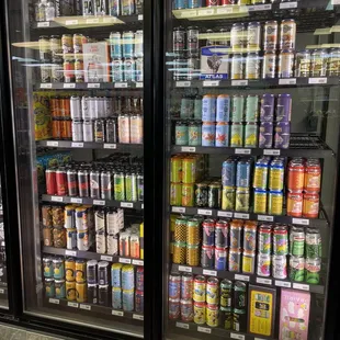 a refrigerated beverage display