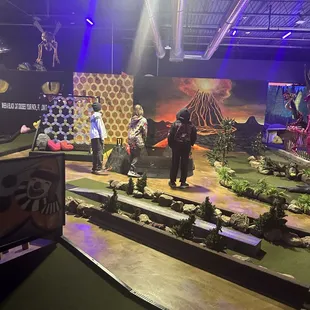 Black light mini golf for the grand finale!