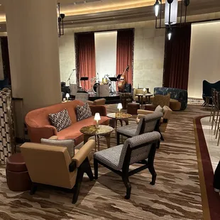 a living room with a lot of furniture