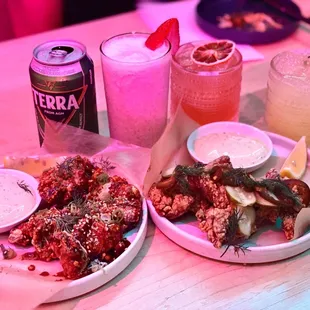 Drinks and food