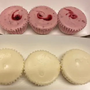 Raspberry and vanilla cheesecake poppers