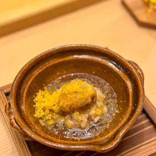 Crab uni risotto