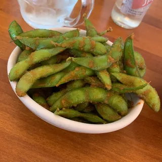 Spicy Garlic Edamame