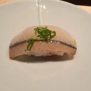 Japanese sayori (needlefish) nigiri