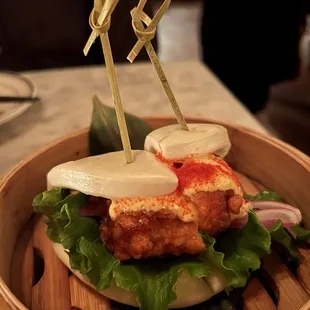 Spicy Fried Chicken Bun (not really spicy but great flavor)