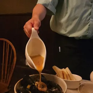 mussel + beer + cotton candy