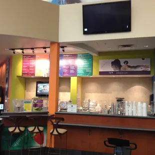 the interior of a restaurant