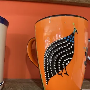 Guinea fowl mug from Africa