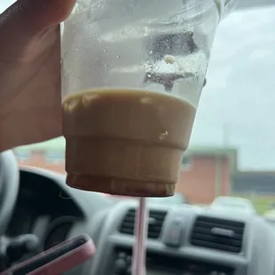 She didn't mix the drink properly and all the syrup sat in the bottom