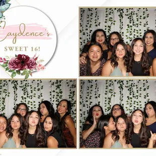 Young ladies having fun on our photo booth!