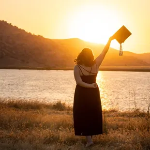 Sunset graduation pictures.