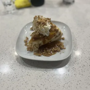 Peach cobbler cheesecake