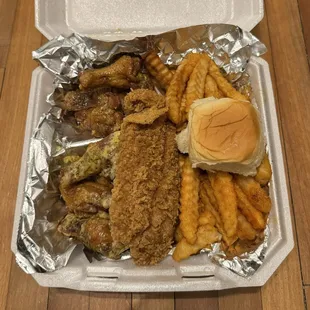 Wing platter - the rolls are SO good by the way