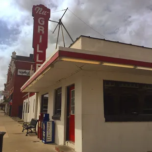 the front of the restaurant