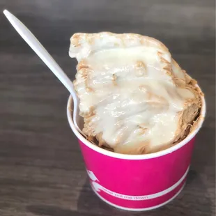 Coffee shaved ice with condensed milk