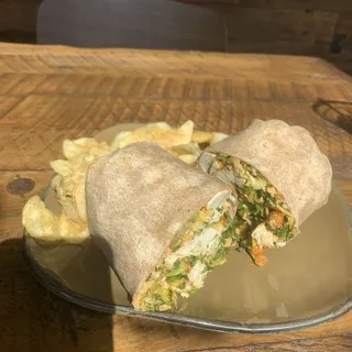 Buffalo Kale Chicken Wrap