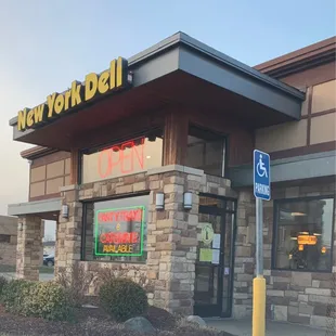 the front of the restaurant