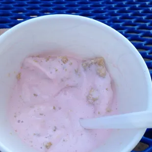 Strawberry ice cream and macadamia nut cookie hurricane. Oh yeah!