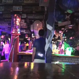 Inside the main bar area.