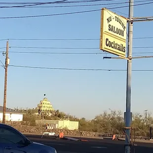 The bar is across the street from the Tovrea Castle grounds.