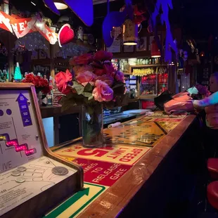 a woman sitting at the bar