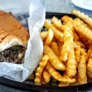 Small nu-way. Loose meat burgers
