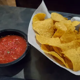 Salsa and chips