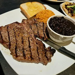 The Special : 12oz T-bone and two sides $16.99