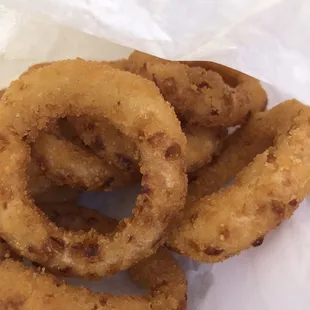 Onion rings small order $1.75. The onion rings was minced onions inside.