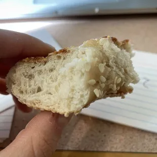 Sesame bagel- very dense and very chewy