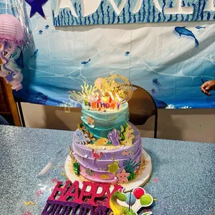 Birthday cake - aquatic theme