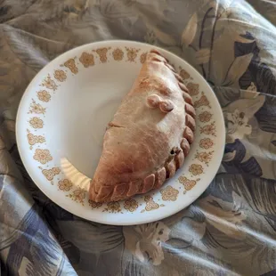 Bacon and eggs empanada, breakfast