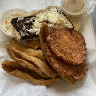 Perch with Potato pancakes